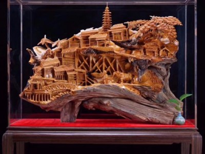 崖柏根雕：农家乐～牧归图3